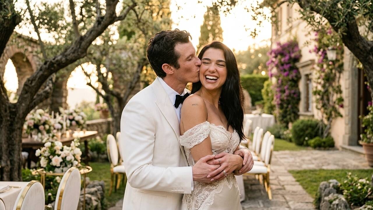 Dua Lipa and Callum Turner