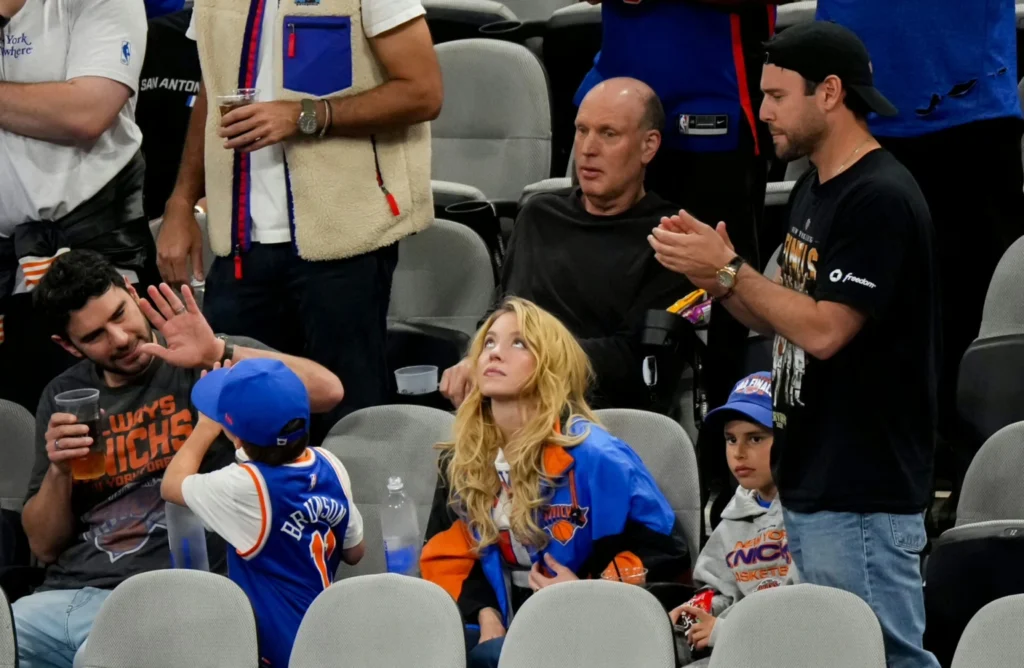 Actress Sydney Sweeney is seen in the second half during game 5 of the 2026 NBA Finals between the New York Knicks and the San Antonio Spurs at Frost Bank Center.