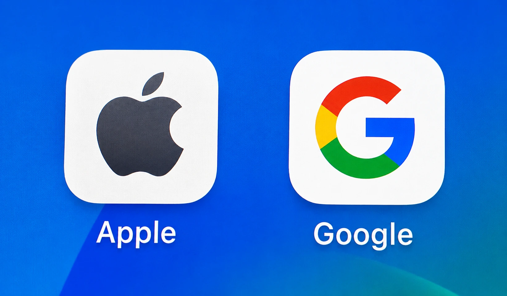 Apple and Google icons