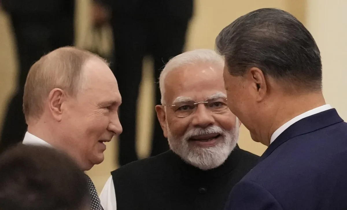 Chinese President Xi Jinping, Russian President Vladimir Putin, Indian Prime Minister Narendra Modi